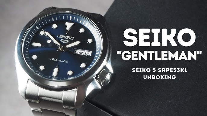 Seiko Watch Automatic SRPE53K1 Dial Blue 5 - Steel YouTube Stainless SRPE53