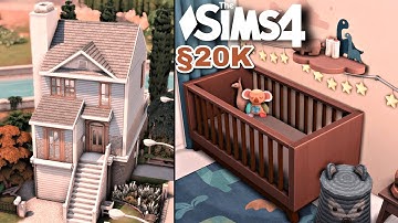 Base Game Family Starter | No CC | The sims 4 | Stop motion Speed build | Infant Update House