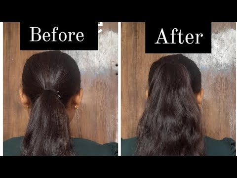 Easy trick to volume your hairstyle | one pony hairstyle with high ...