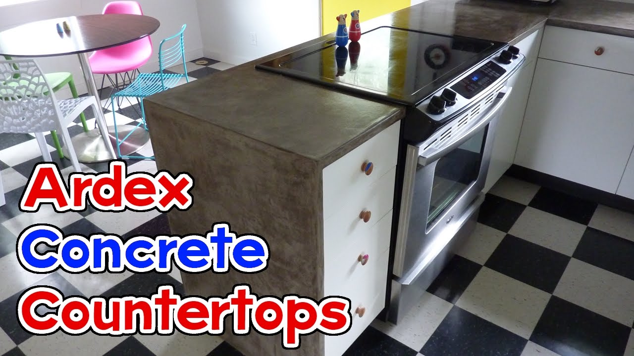 Diy Ardex Feather Finish Concrete Countertops Youtube