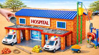 Flood Destroys Hospital - DIY Mini Easy Solid Brick Hospital Construction Science Project