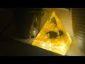 Making a sunflower pyramid lamp. Diy floral resin lamp. Watch me resin