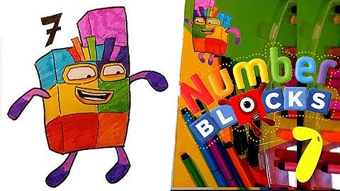 How to draw Number 7 _ Numberblocks