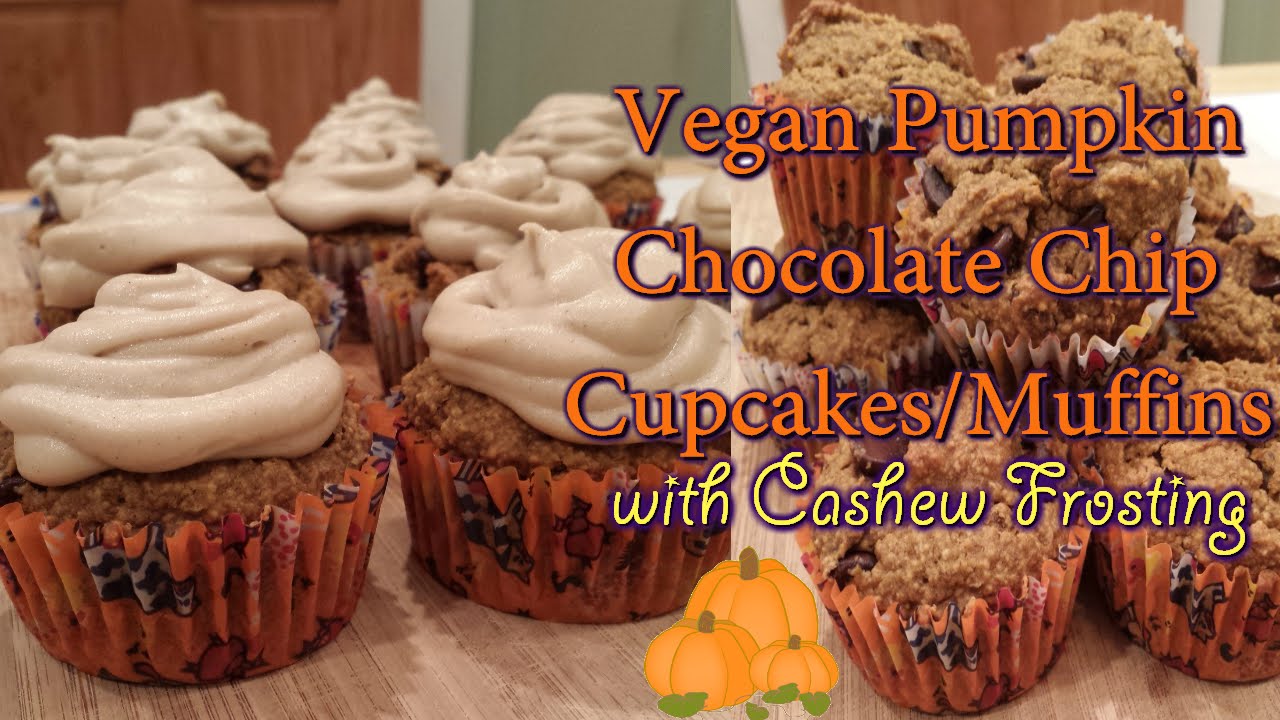 vegan pumpkin recipes savory Vegan Pumpkin Chocolate Chip Cupcakes *with cashew frosting*