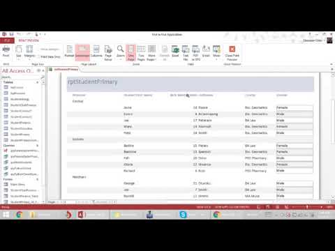 Using the Report Wizard  | MS Access Database 44