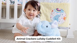 The Cutest Cuddle® Blanket for Babies! 🐘 🌈 Animal Crackers Lullaby Cuddle® Kit