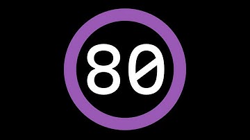 80-Second Countdown Timer - Dark Background + Circular Progress Bar + Ending Sound