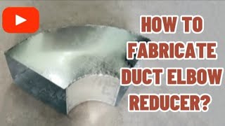 HOW TO FABRICATE DUCT ELBOW REDUCER | DIY FABRICATION