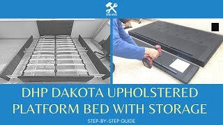 DHP Dakota Upholstered Platform Bed with Storage Assembly