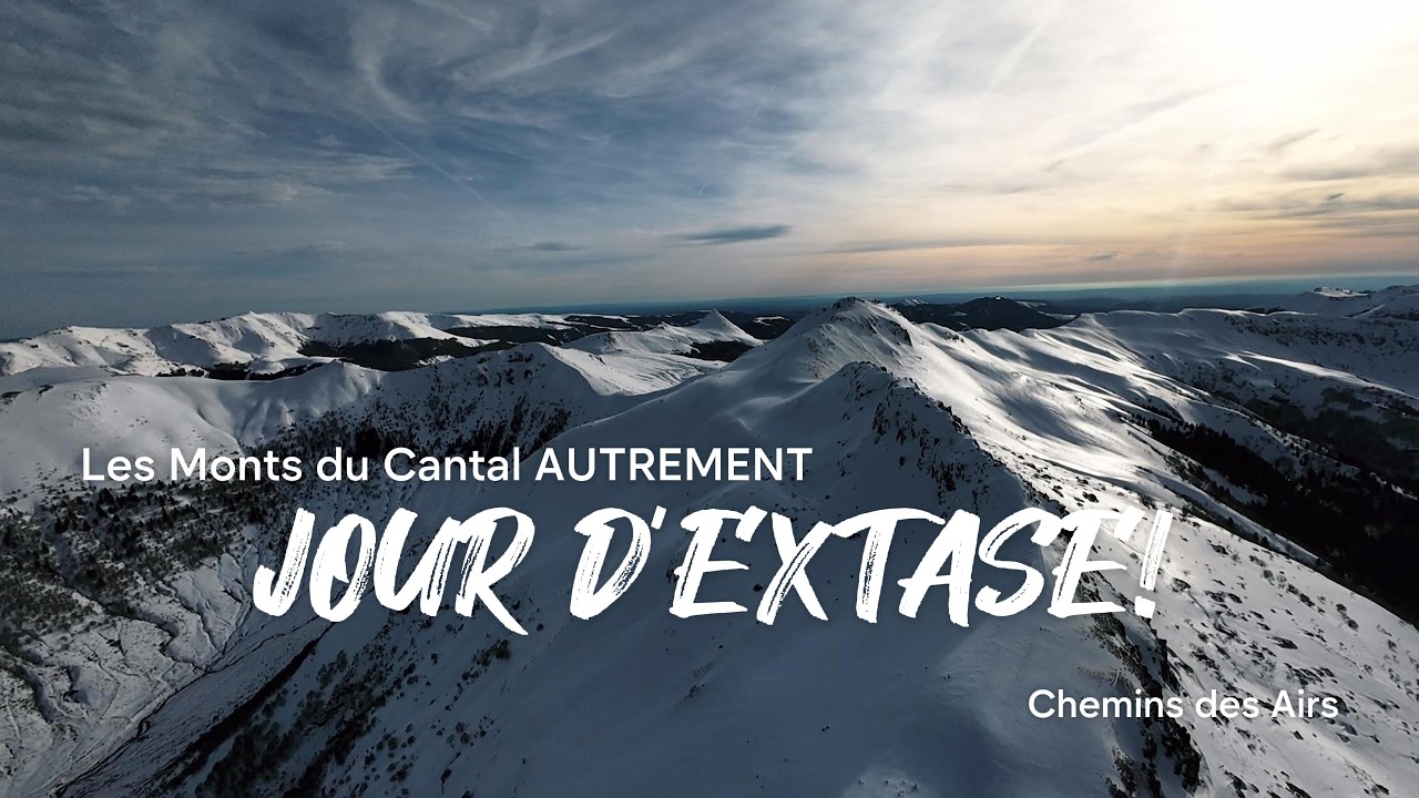 EPIQUE survol de HAUTS SOMMETS enneigés aux COULEURS DE REVE !! Panorama immense à 1783 mètres