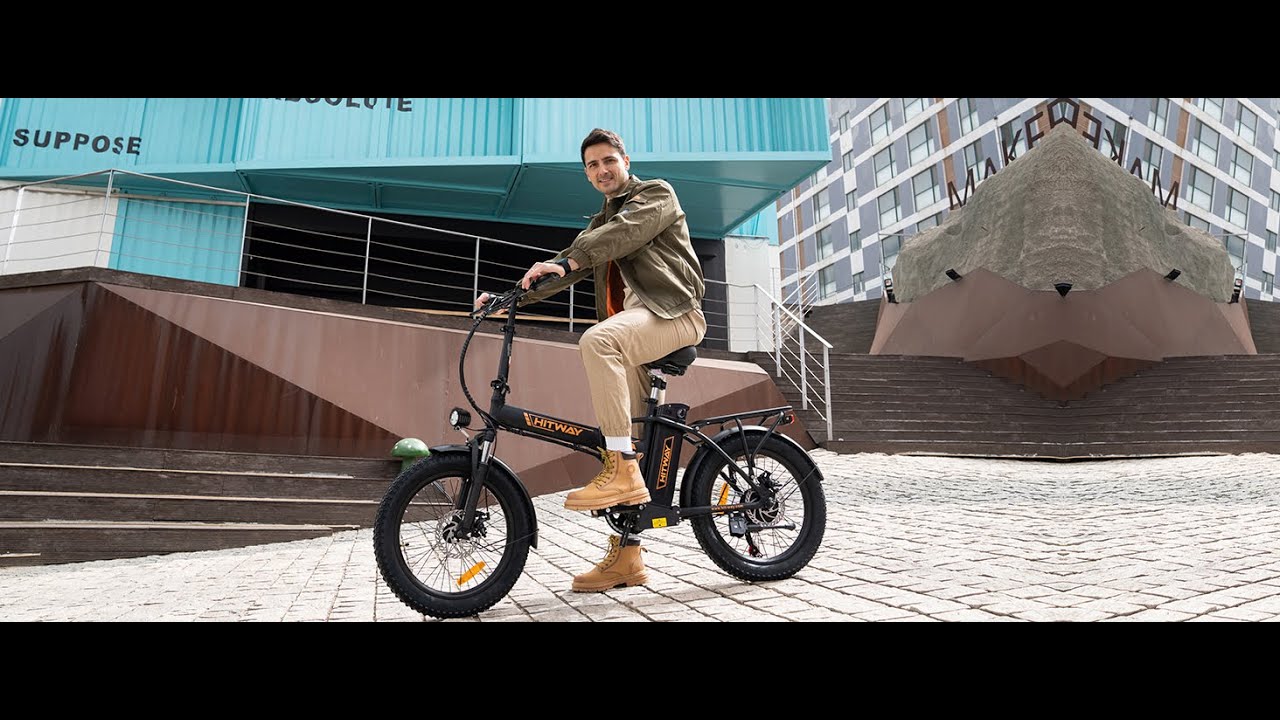 BK11HITWAY Electric Bike for Adults, 20" Fat Tire E Bike 250W Electric