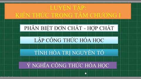 Lập công thức hóa học và tính ptk năm 2024