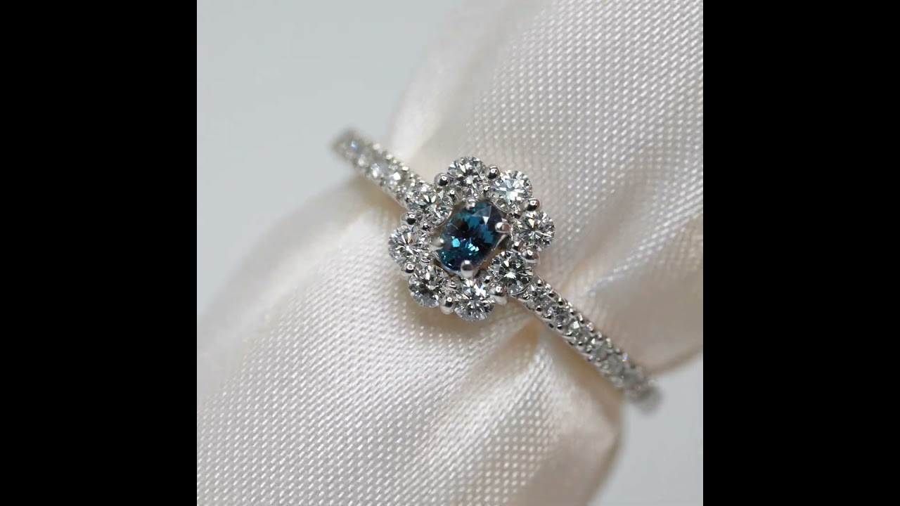アレキサンドライト ダイヤモンドリング AX 0.12ct D 0.33ct Pt950 日