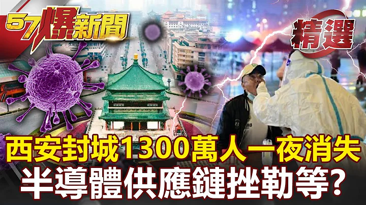 西安封城1300万人一夜消失 半导体「全球供应链」挫勒等？- 黄暐瀚 李正皓【57爆新闻 精选】 - 天天要闻