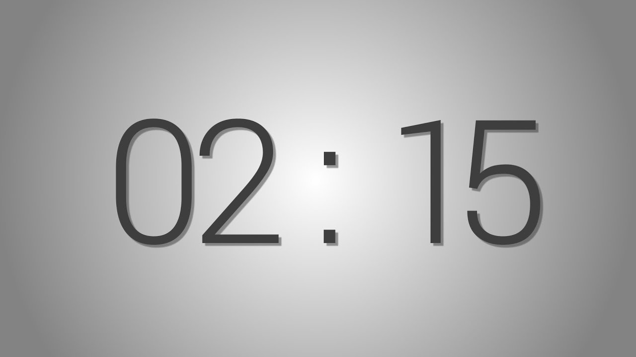 2 Minutes and 15 seconds countdown Timer - Beep at the end | Simple Timer (two min fifteen sec) -