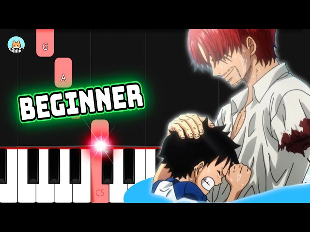 One Piece OST - "Mother Sea" - BEGINNER Piano Tutorial & Sheet Music