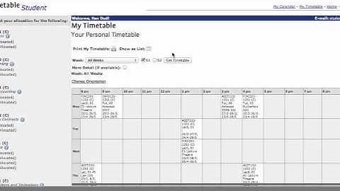 My Timetable: Basics - Feb 2012