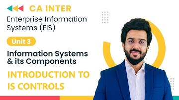 INTRODUCTION TO IS CONTROLS | CHAPTER 3 | CA INTER EIS | INFORMATION SYSTEMS & ITS COMPONENTS