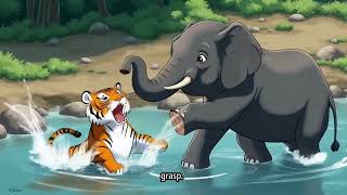 An elephant and tiger Friendship | kids stories |3D animated Moral stories