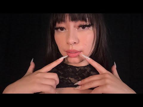 ASMR Up Close Mouth Sounds & Lip Gloss Application
