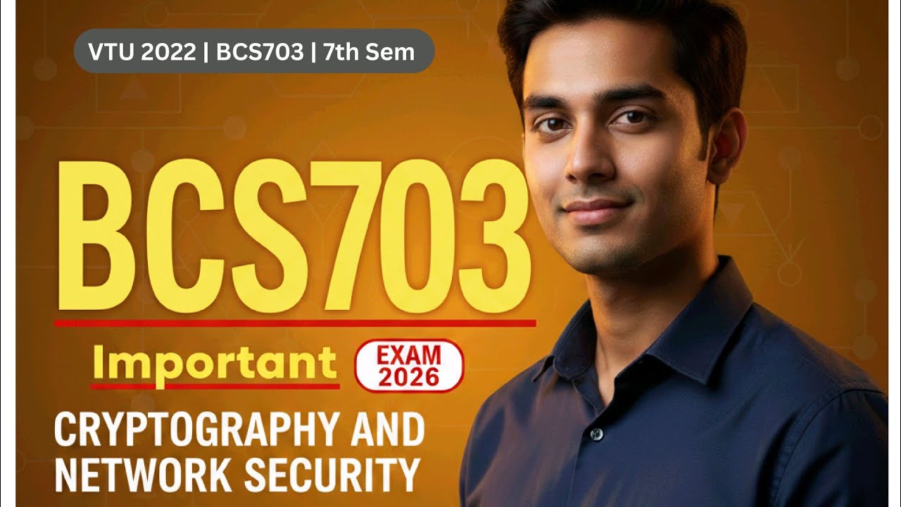 MOST IMPORTANT QUESTIONS OF CRYPTOGRAPHY & NETWORK SECURITY BCS703 VTU 7TH SEM 2026 
