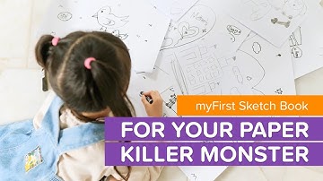 myFirst Sketch Book - Go Green Go Paperless, No More Paper Killer Monster