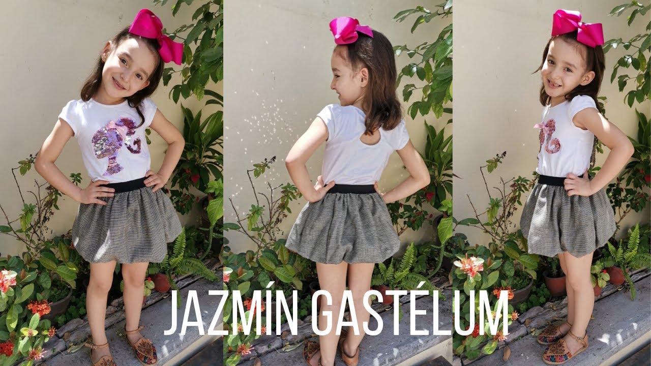 Como Hacer una Falda Para Niña Fácil - Jazmin Gastelum 