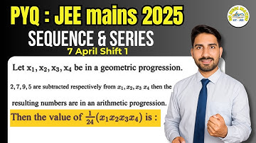 Let x 1 , x 2 , x 3 , x 4  be in a geometric progression. If 2, 7, 9, 5 are subtracted respectively