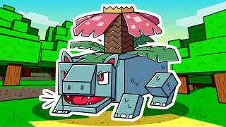 I Survived 1000 DAYS as the GRASS POKEMON BULBASAUR in HARDCORE Minecraft! Pokemon Mobs Compilation