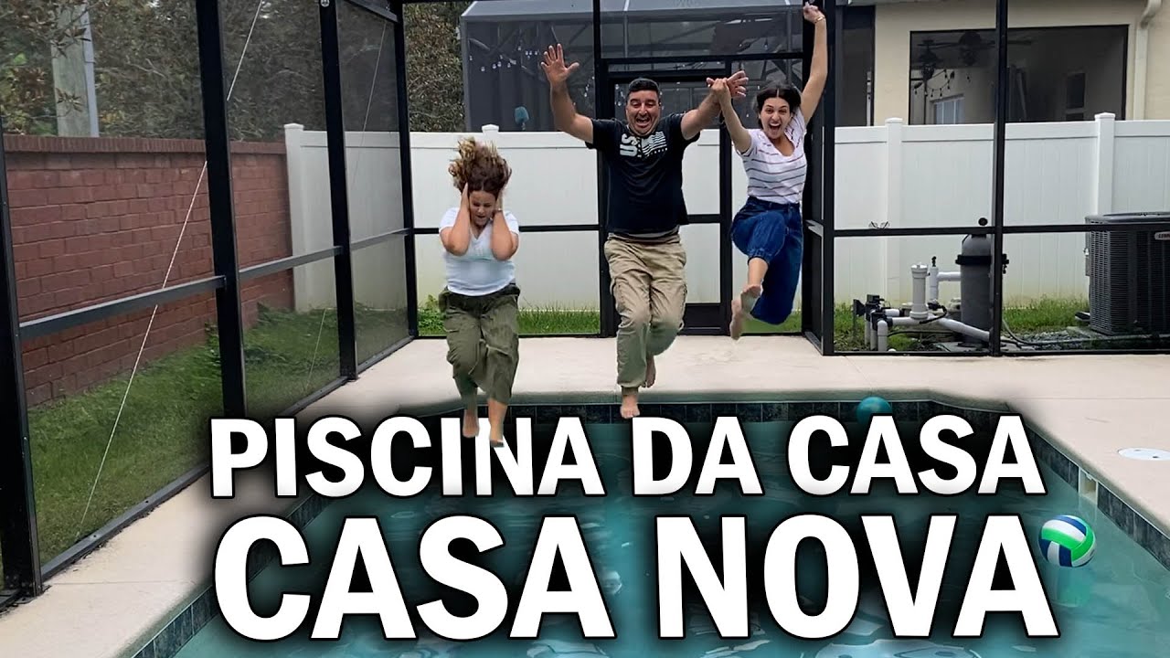 Primeiro Pulo Na Piscina Da Casa Nova Youtube