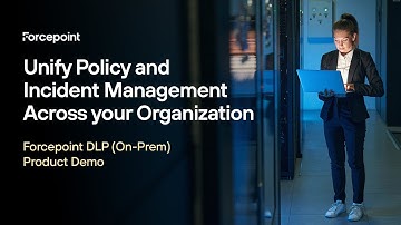 Unify Policy and Incident Management Across your Organization: Forcepoint DLP (On-Prem) Product Demo