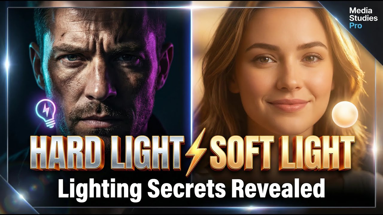 Types of Light Hard Light vs Soft Light | Sharp shadows High contrast Mastering | Media Studies Pro