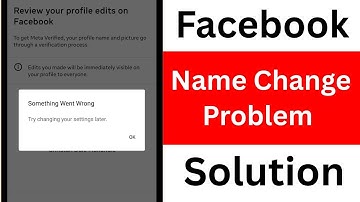 How to Fix Unable to Change Facebook Name | Facebook Name Change Problem