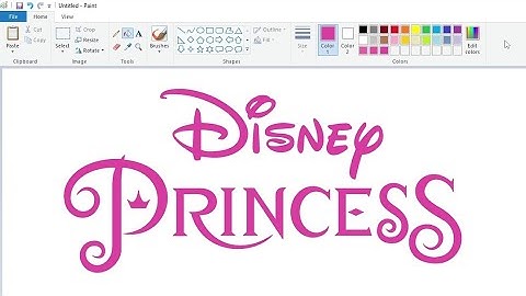 How to draw the Disney Princess logo using MS Paint | How to draw on your computer