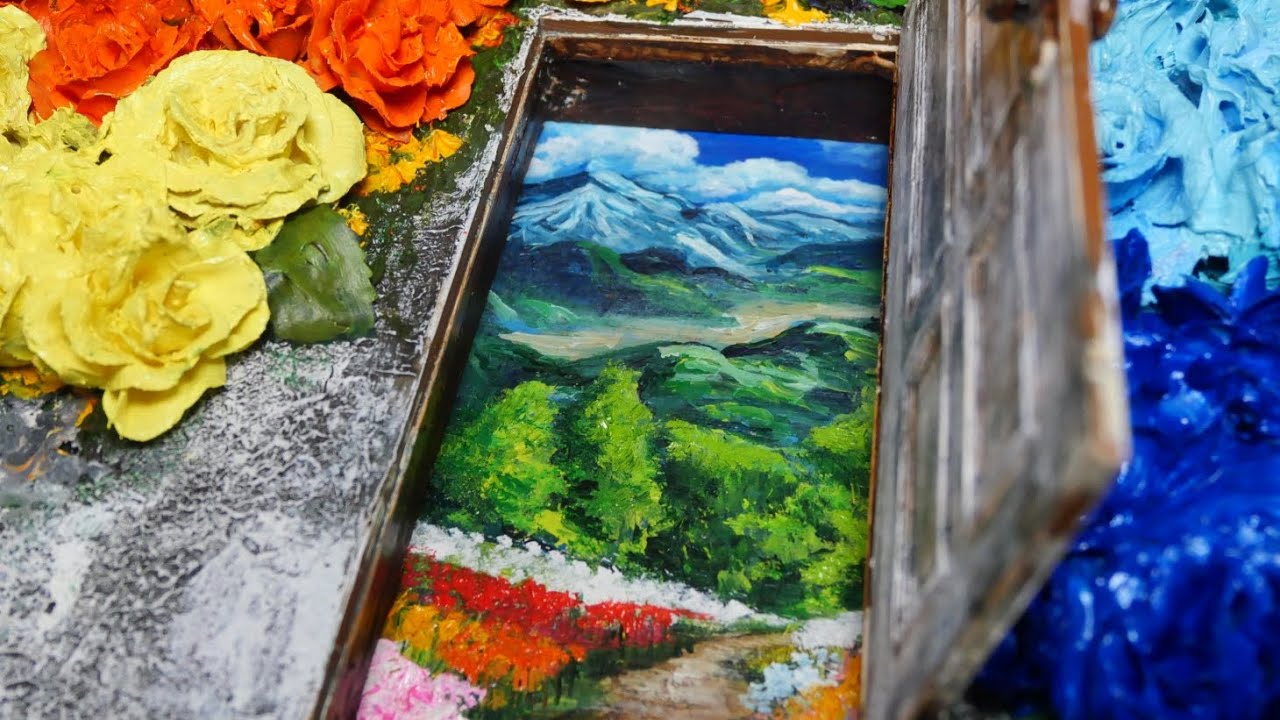 油絵】扉の先の世界 #art #oilpainting #oil #painter