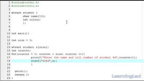 052  52   Array of Structures in C Programming Language Video tutorial