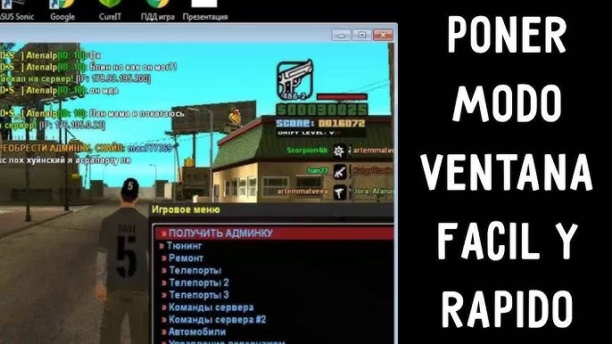 Modo ventana en juegos con teclado