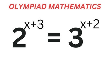 A Nice Math Olympiad Question  2^x+3=3^x+2 | Quick Trick!!!