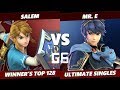 Glitch 6 ssbu  liquid mvg  salem link vs mr e marth smash ultimate winners top 128