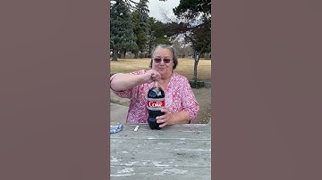 Grandma Sandy tries Diet Coke and Mentos!
