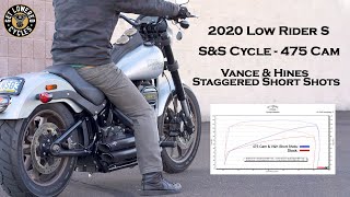 2020 Low Rider S with S&S Cycle 475 Cam and Vance & Hines Staggered Short Shots - Dyno