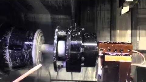 LMT Fette – F45-1 RN axial thread rolling head running on a CNC lathe for a gun part - Buffer Tube