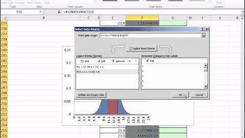 Excel 2010 Statistics 60: Normal Bell Probabilities Between 2 X or Z Values Area Charts & Functions