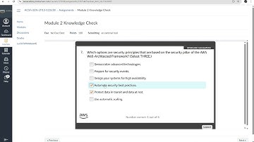 Module 2 Knowledge Check | Introduction to Security on AWS | AWS Academy Cloud Security Foundations