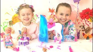Новые куклы Игры для девочек! Кукла Штеффи и Единорог! Ксюша и Алиса распаковка новых наборов! Новые куклы Игры для девочек! Кукла Штеффи и Единорог! Ксюша и Алиса распаковка новых наборов!
