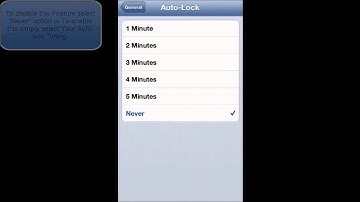 HOW TO ENABLE OR DISABLE AUTO LOCK FEATURE IN IOS6 (IPHONE 5 IPOD TOUCH)