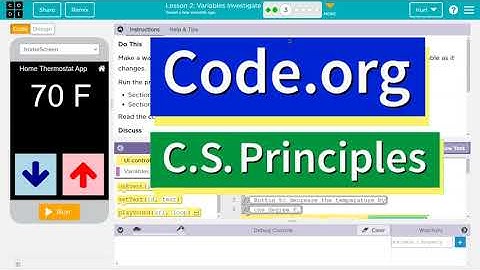 Code.org Lesson 2.2 Variables Investigate | Tutorial with Answers | Unit 4 CS Principles