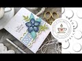 Creating FAUX stitching on a card that looks SEW REAL! | Faux Stitched Floral Card