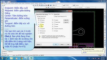 Cài đặt truy bắt điểm tự động trong AutoCAD
