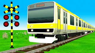 【踏切アニメ】スマートトレイン 電車 Fumikiri 3D Railroad Crossing Animation